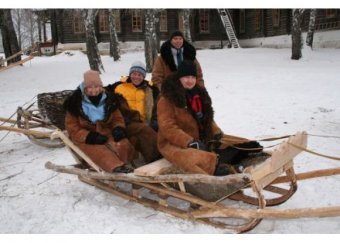 Катание в санях. Южный Урал.